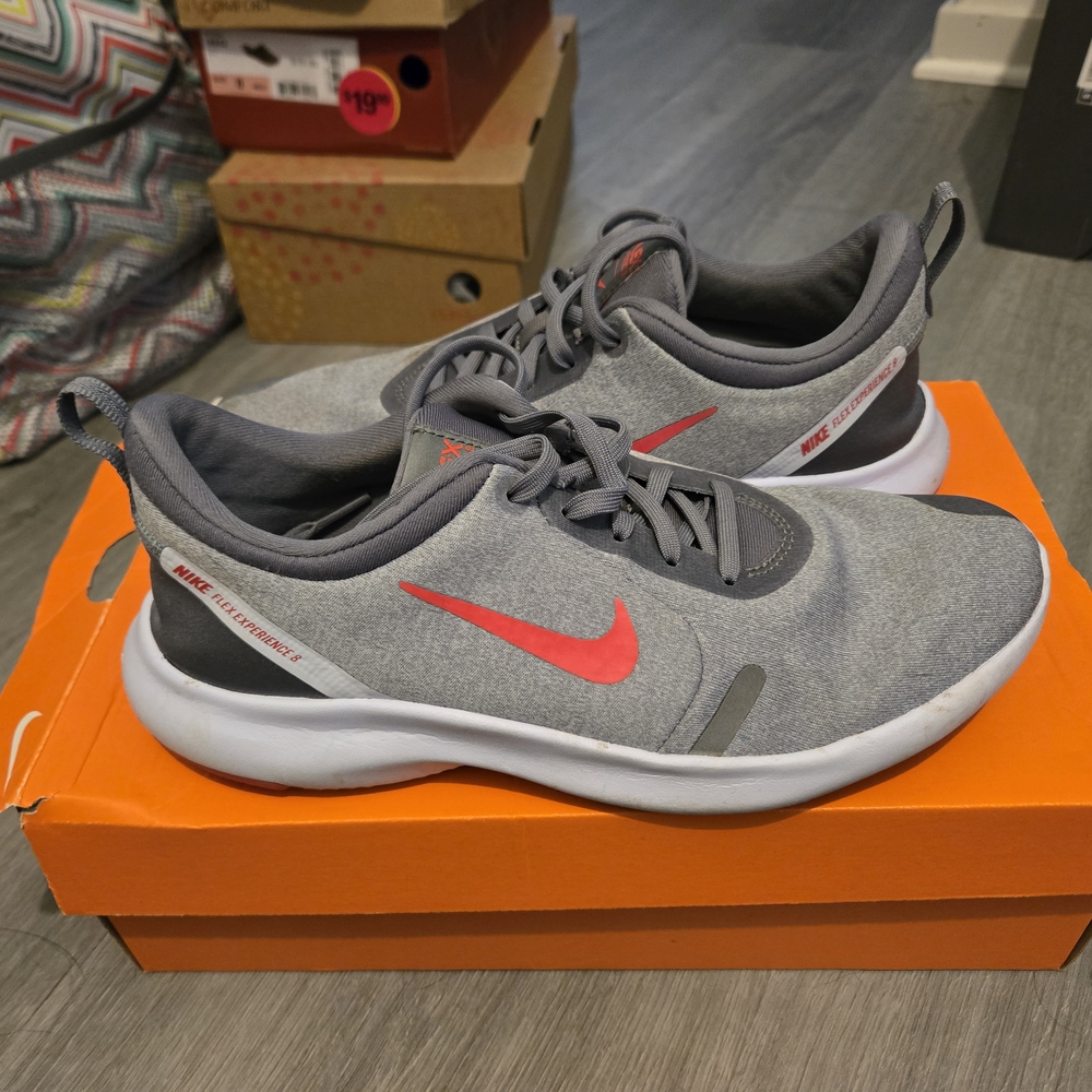Nike Gray and Red Women's Sneakers